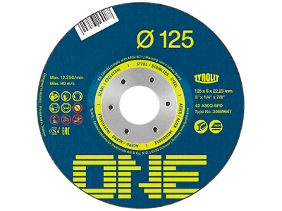 Tyrolit One skrubskive form 27 ø125×6 A30Q-BFO