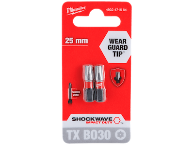 Milwaukee Slagbits tx30 x25mm 2pack