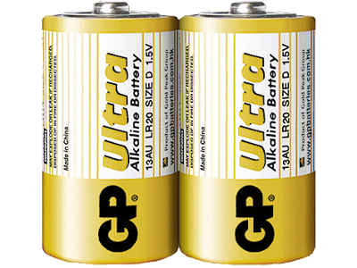 GP Batteri 13AU LR20/D 1,5V 2 stk