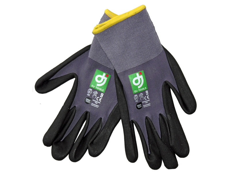 DJ Tools teknikerhandske m/touch halvdyp st. 8