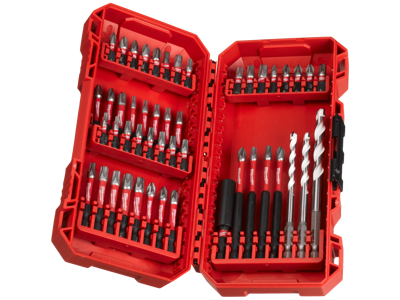 Slagbitsæt m/bor Shockwave Impact Duty, 48 dele