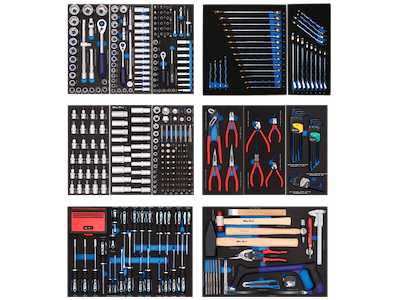 Bato Værktøjsvogn 9124 6 skuffer, m/værktøj 468 dele