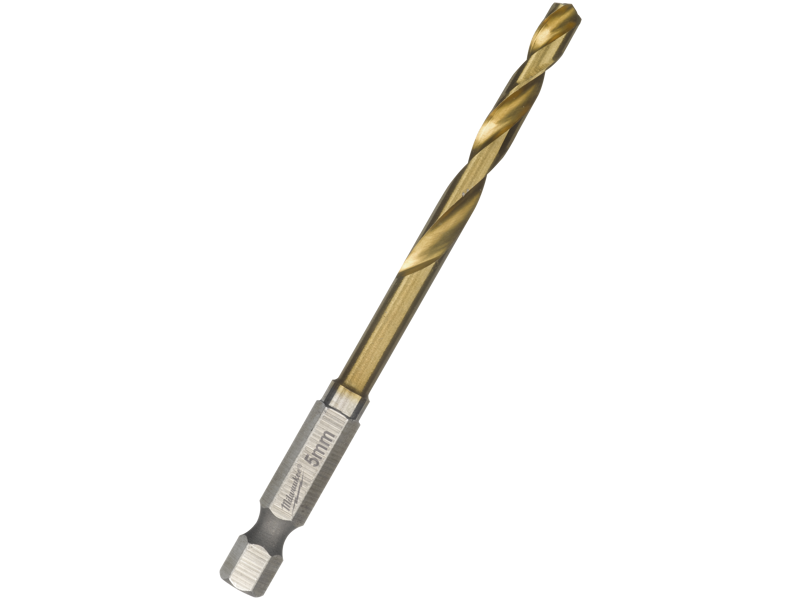 Milwaukee Spiralbor HSS-G TiN 1/4" 6kt skaft 5,0mm