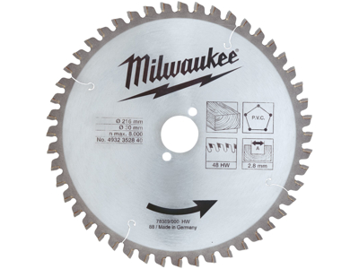 Milwaukee Rundsavklinge 216/30mm 60td