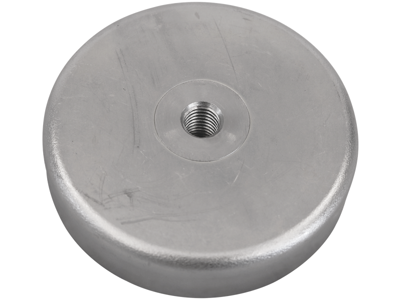 Diesella Pottemagnet ferrit 170N ø50mm M6 gevindhul