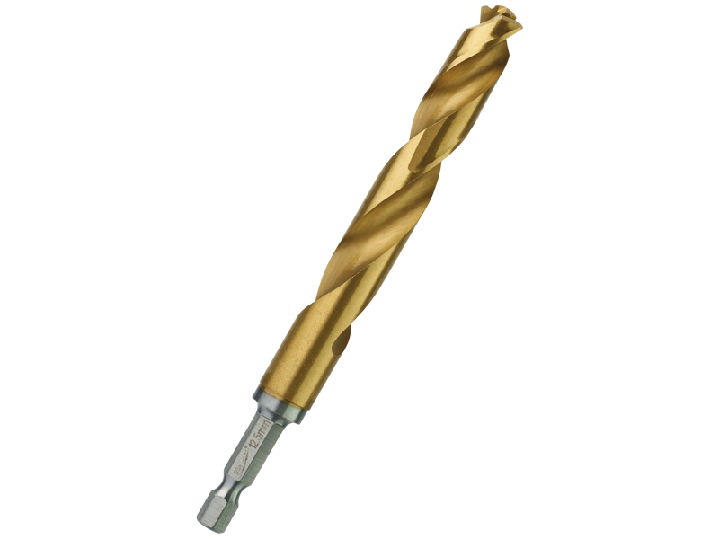 Milwaukee Spiralbor HSS-G TiN 1/4" 6kt skaft 12,5mm