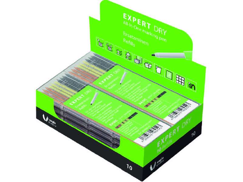 Expert Dry Basic refill, 3 stk. rød, 3 stk. gul, 4