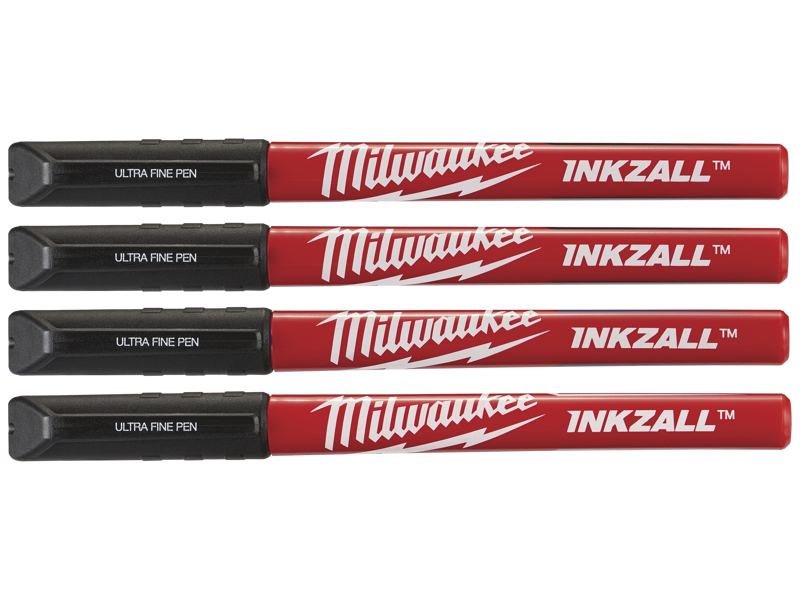 Milwaukee Inkzall speedmarker, fin spids, sort, 4stk