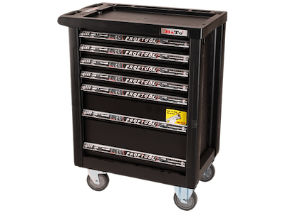 Bato Værktøjsvogn 9124 6 skuffer, m/værktøj 468 dele