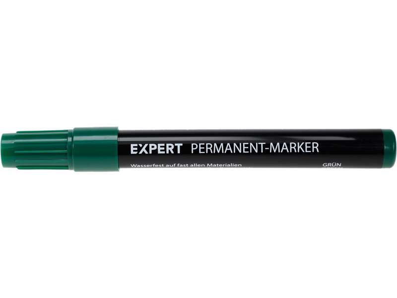 Expert Permanent Marker grøn, rund spids 1-3 mm