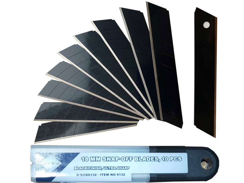 Bato Knæk-af knivblade t/hobbykniv 18mm sorte,