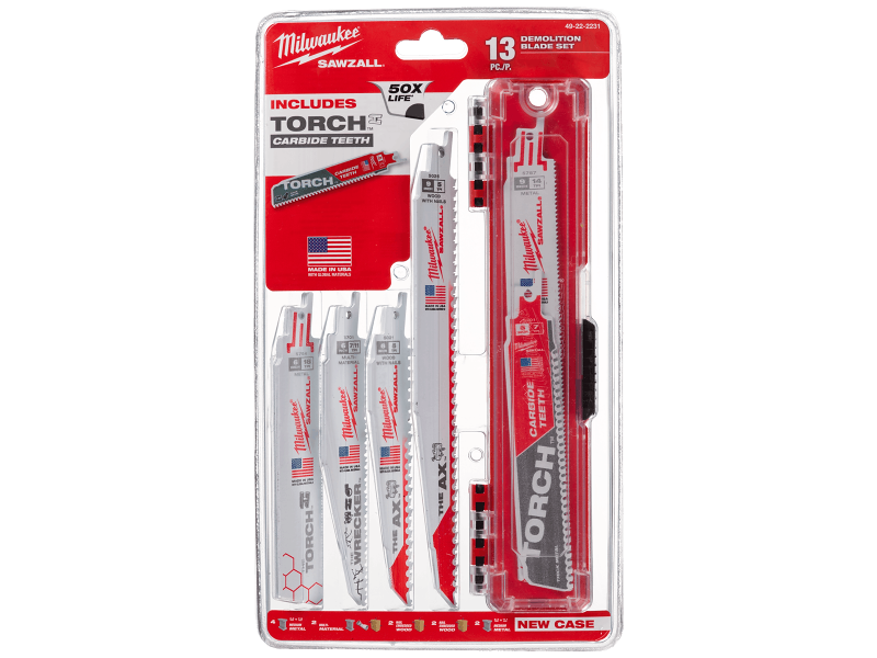 Milwaukee Bajonetsavblade, 6 typer, sæt 13stk