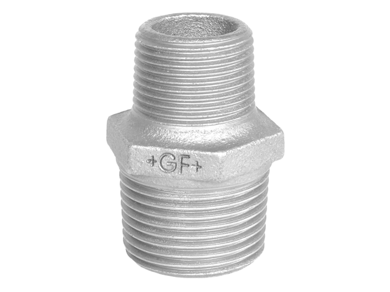 11/2x 3/4 Form.brystnippel Galv
