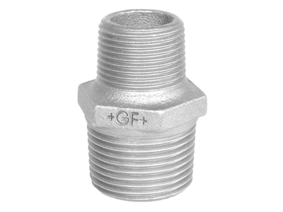 11/2x 3/4 Form.brystnippel Galv