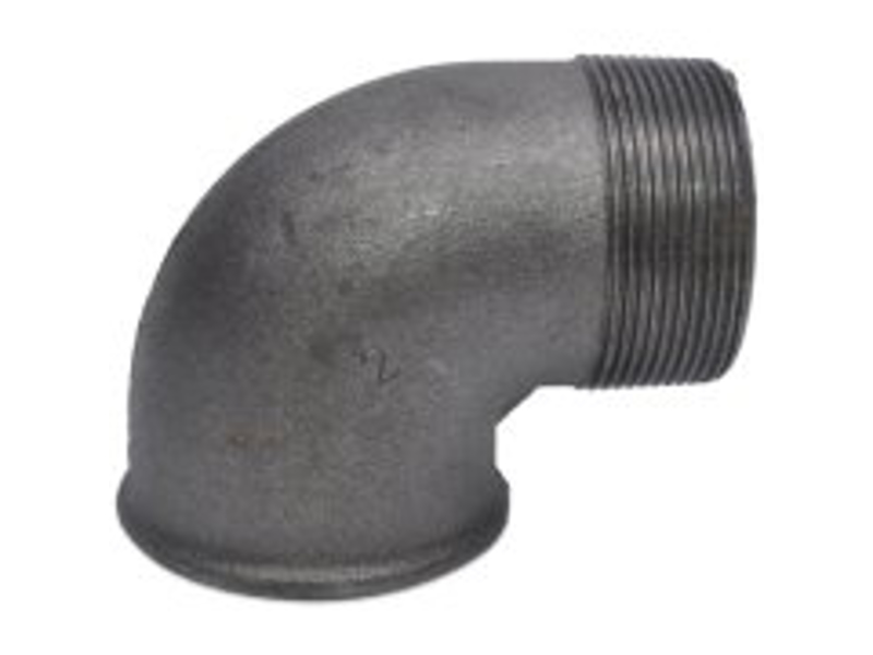 11/4 Vinkel 90° m/n Sort