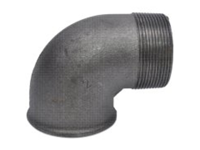 11/4 Vinkel 90° m/n Sort