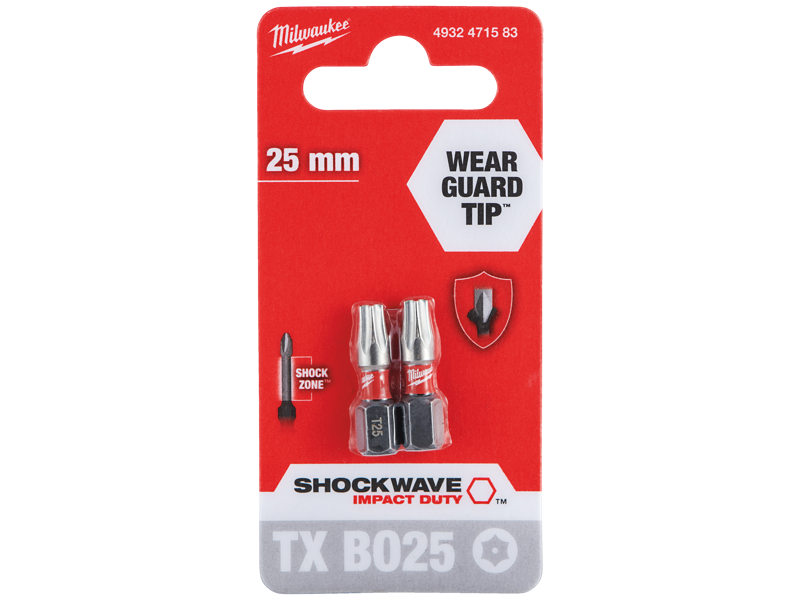 Slagbits Shockwave Impact Duty TX/BO40×25mm pk/2