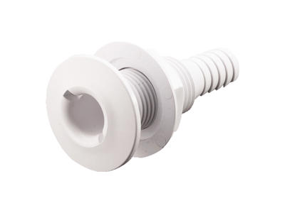 SKROGGENNEMFØRING 1 1/2" HVID PLAST