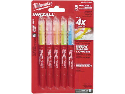Milwaukee Inkzall highlighter farvede pk/5