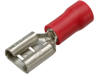 Kabelsko isoleret rød hun flad 6,6mm