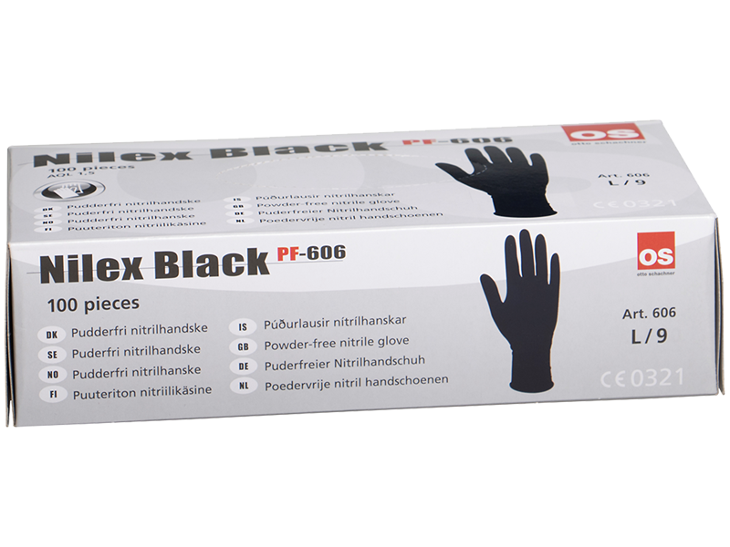 Nilex Black engangshandske nitril pf pk/100 st. 11