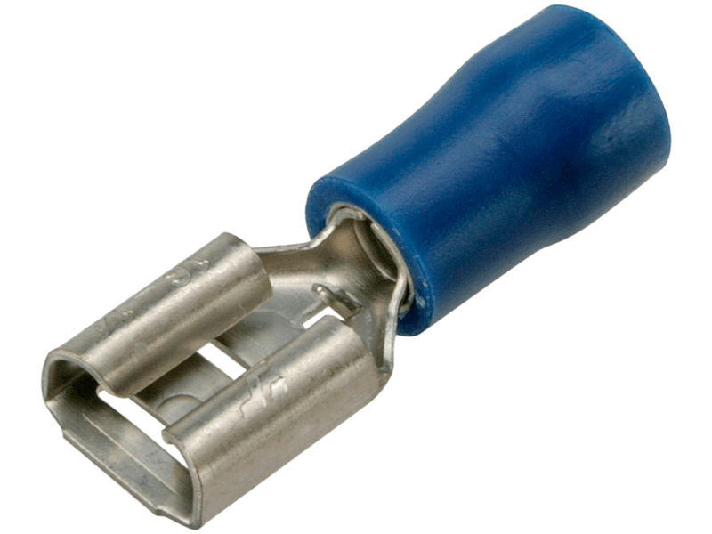 Kabelsko isoleret blå hun flad 6,6mm