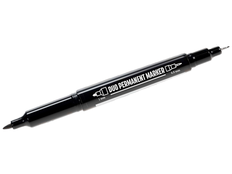 Lyra Duo permanent marker sort 0,5/1,0mm 36stk