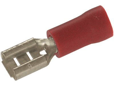 Kabelsko isoleret rød hun flad 5mm