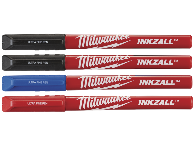 Milwaukee Inkzall speedmarker ultrafin spids, 4stk ass farve