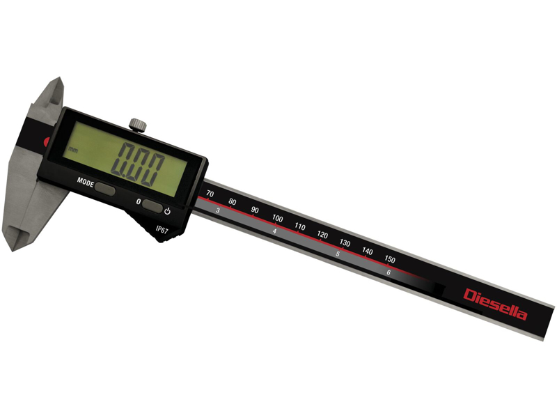 Diesella Digitalskydelære IP67 0-150×0,01mm
