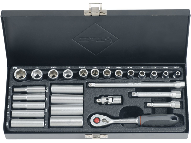 Topnøglesæt 1/4" tommer B-S1307