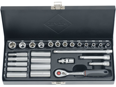 Topnøglesæt 1/4" tommer B-S1307