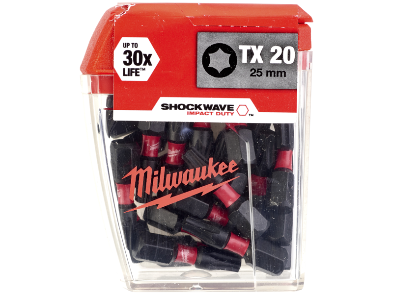 Milwaukee Slagbits Shockwave Impact Duty TX20×25mm pk/25