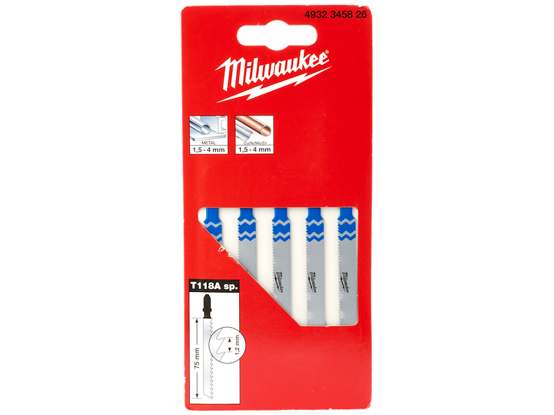 Milwaukee Stiksavblad T118A 75/1,2mm 5stk