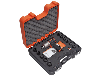 Bahco Pneum. slagnøglesæt 1/2" m/toppe 10-24 mm