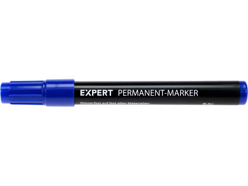 Expert Permanent Marker blå, rund spids 1-3 mm,
