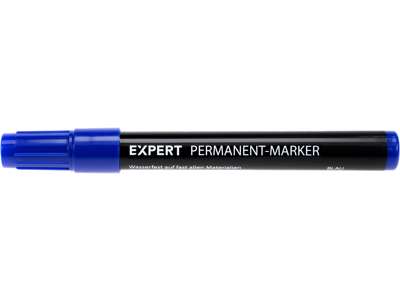 Expert Permanent Marker blå, rund spids 1-3 mm,