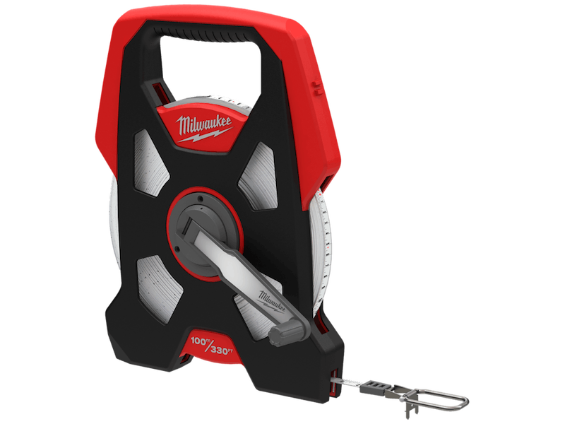 Milwaukee Båndmål kl. II, 9,5mm stålbånd i ramme 100mtr