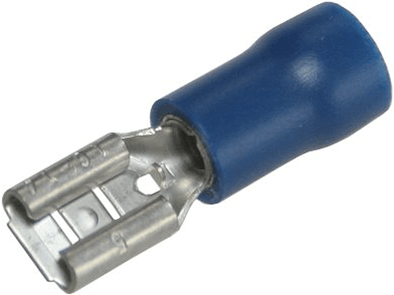 Kabelsko isoleret blå hun flad 5mm