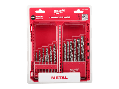 Milwaukee Metalborsæt HSS-G TW 19 dele