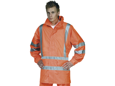 Ocean PU Regnjakke HI-VIS Orange