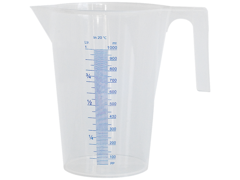 Kabi Målebæger transparent PP 1,0 ltr