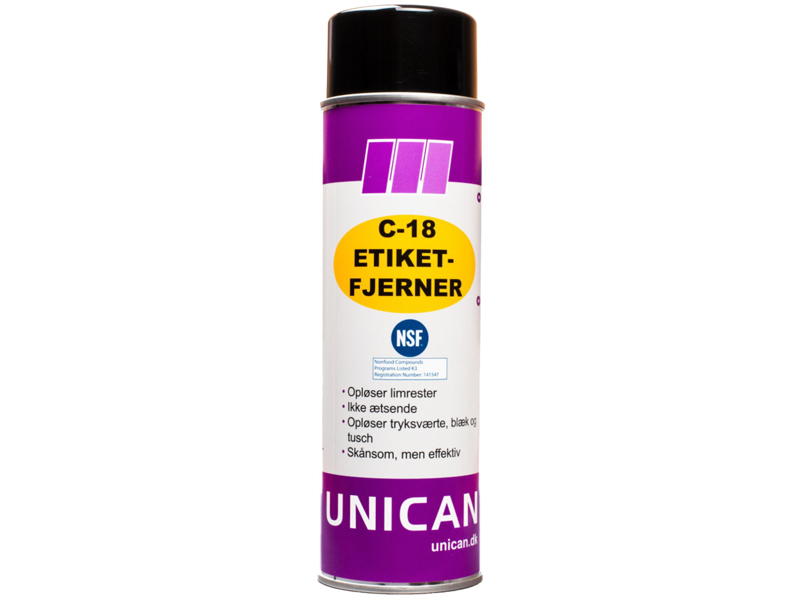 Unican C-18 etiketfjerner 500ml