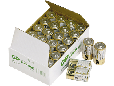 GP Batteri Super Alkaline C 14A/LR14 1,5V, 24 stk