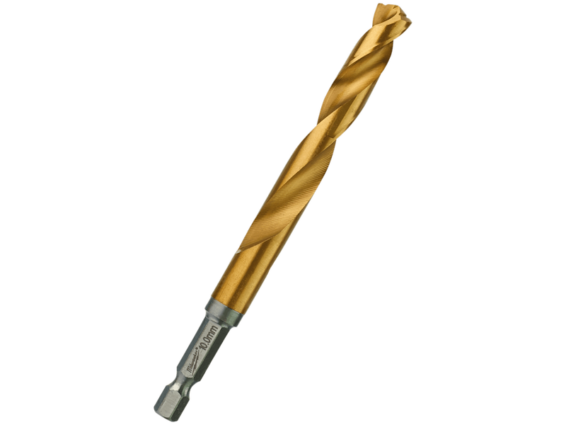 Milwaukee Spiralbor HSS-G TiN 1/4" 6kt skaft 10mm