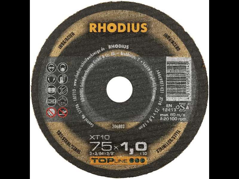 RHODIUS SKÆRESK. XT10 75x1,0x10 METAL