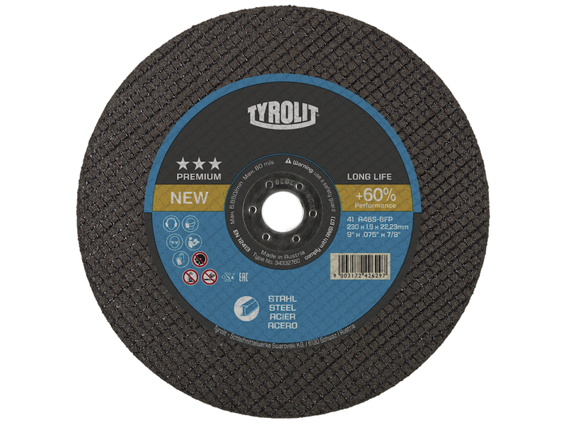 Tyrolit Skæreskive Premium 41F ø230×1,9 A46S-BFP