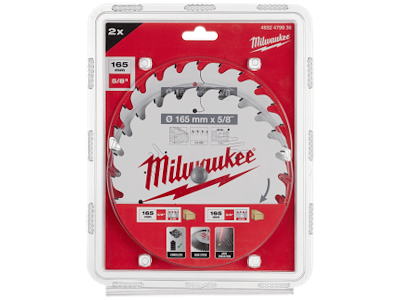 Milwaukee Rundsavklinge PW 165×15.87×1.6mm 24ATB, 2stk
