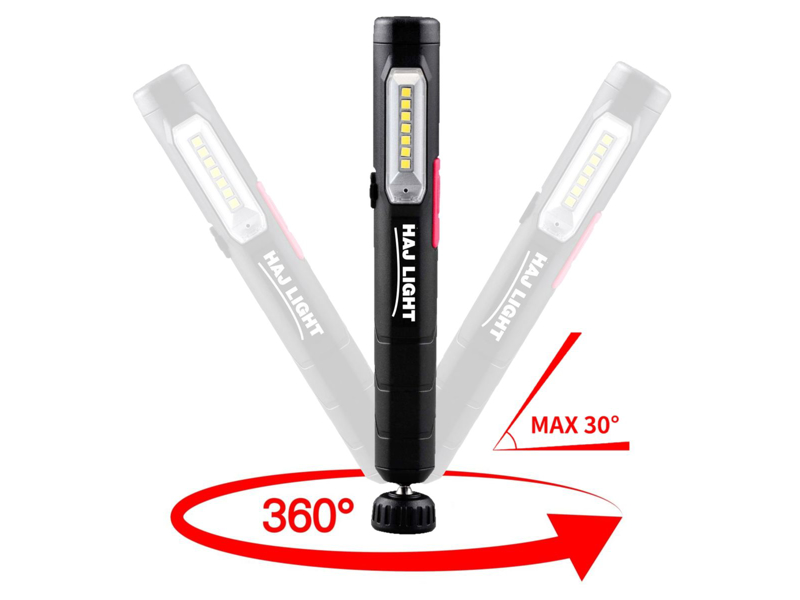 Haj-light genopladelig Pen-light 220+80 Lumen