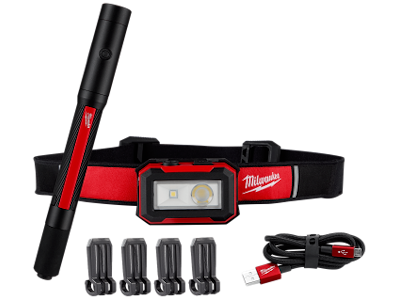 Milwaukee Powerpack: 2 lamper USB-genopl. IR HL450250